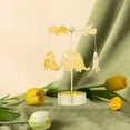 thumbnail image 7 of IDEANATEGRATE 1Pcs Carosel Candle Holder Golden Iron Metal Rotating for Home Decoration, 7 of 7
