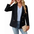 thumbnail image 2 of Women'S 3/4 Length Sleeve Tops Summer Dressy Casual Blouses Work Shirts Chiffon V Neck Outfits Light Blue S, 2 of 8