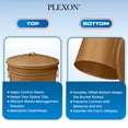 thumbnail image 5 of Plexon Round Trash Can 13 Gallon, Vintage Metal Outdoor Trash Can with Lid, Retro Farmhouse Garbage Container, Old School Modern Ash Bucket, Copper, 5 of 9