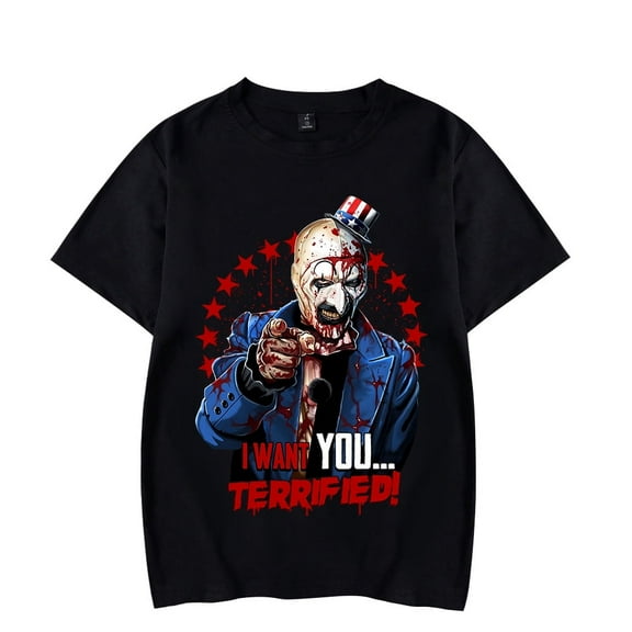 Terrifier Merch T-shirt Unisex Halloween Horror Movie Horror Style Crew Neck Short Sleeve Top