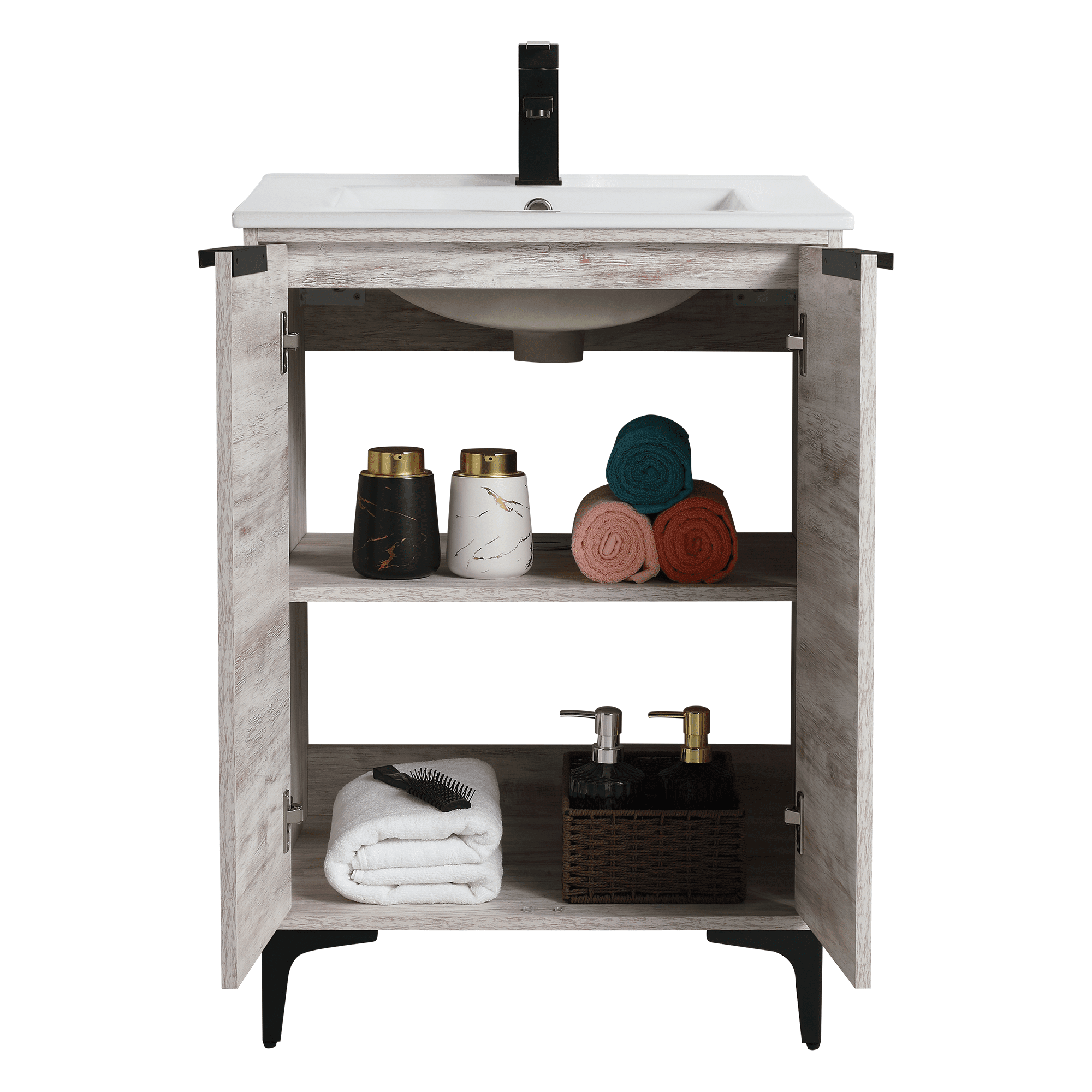 Fine Fixtures Wilmington 24 Inch Bathroom Vanity With Sink - Fully Assembled Bathroom Sink Cabinet, Bathroom Vanities, Wood Bathroom Vanity, Small Bathroom Sink Cabinet, 24 Bathroom Vanity With Sink