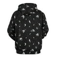 thumbnail image 3 of Black And White Celestial Print 3D Print Hoodie Men Women Autumn Thin Pullover Sweatshirt Vintage Streetwear Tops, 3 of 6