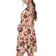 thumbnail image 2 of Balery gold Skull Guitar record Vestidos sueltos de manga corta para mujer, vestidos de verano 2025, vestidos casuales de corte A con vuelo., 2 of 6
