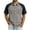 a01Gray, variant on Faux Denim Shirt for Men with 2 Pockets Short Sleeve Button Down Collared Raglan Color Block Shirts Western Soft Fit Work Casual Cowboy Comfortable Tops Khaki L