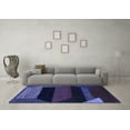 thumbnail image 3 of Ahgly Company Indoor Rectangle Abstract Blue Modern Area Rugs, 2' x 4', 3 of 4