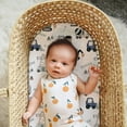 thumbnail image 4 of Plushii Bassinet Sheets for Baby Boys Girls 3 Pack, 33" x 18" Soft Bassinet Fitted Sheet, Bedside Sleeper Bassinet Sheets Fit for Oval Rectangle and Hourglass Bassinet Mattress (Truck), 4 of 5