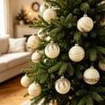 thumbnail image 6 of Velvet Christmas Ball Ornament Hanging Style Inlaid Detail Decorative Surface Bauble for Christmas Tree Hanging Display, 6 of 7