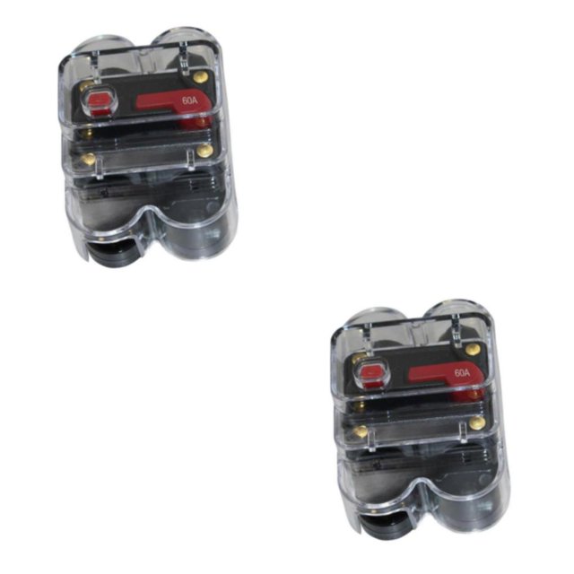 Thinsony DC 12V Voiture Auto Audio Radio Disjoncteur Fusible pour Performance Améliorée Noir 60A 2ensemble