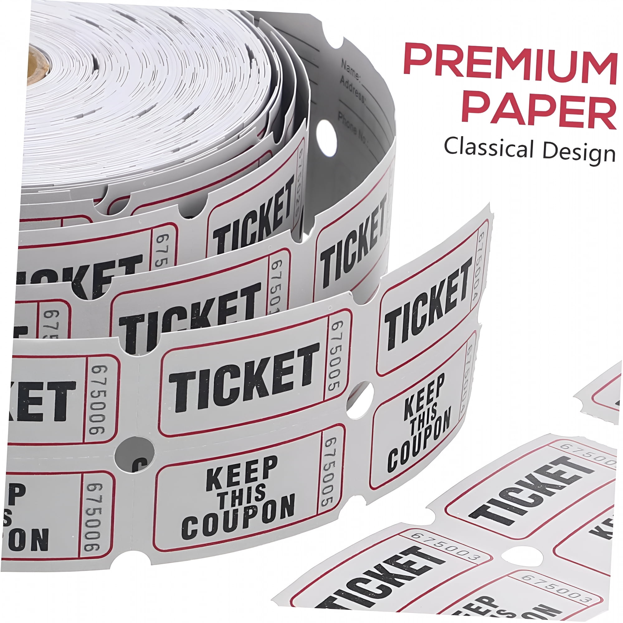 CCOCC 2026 New 100Pcs Raffle Tickets,Consecutively Numbered Tickets,Ticket Ride Movie Tickets Rewards Raffle Ticket for Entry,Class Reward,Fundraiser,Festival Event,Party Door,Prize Drawing(Grey)
