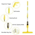 thumbnail image 2 of CLEANHOME Jet Wet Mop for Floor Cleaning Include 2 Reusable Pads Lightweight Aluminum Pole Microfiber Spray Mops for Hardwood Tile Floors 360 Degree, 400ML Water Tank Sprayer, Yellow, 2 of 6