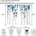 thumbnail image 2 of Blue Eucalyptus Kitchen Curtains, Plant Window Treatment, Leaf Botanical Plant Small Cafe Short Window Curtains for Bathroom Dining Room, Nature Floral Treatment Drapes 27.5x39 inch, 2 of 6
