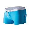 thumbnail image 2 of zeranth Men Summer Swimming Trucks Mid-rise Drawstring Patchwork Color Pocket Swimming Shorts Quick-Drying Slim Fit Swimsuit Shorts, 2 of 7