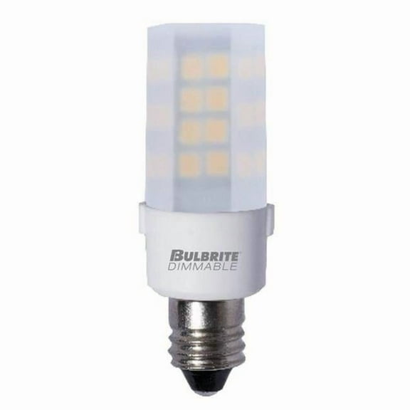 Bulbrite 861528 4.5 watt Dimmable Frost Mini T4 Mini-Candelabra E11 LED Bulb - 340 Lumens, 2700K & 80 CRI - Pack of 2