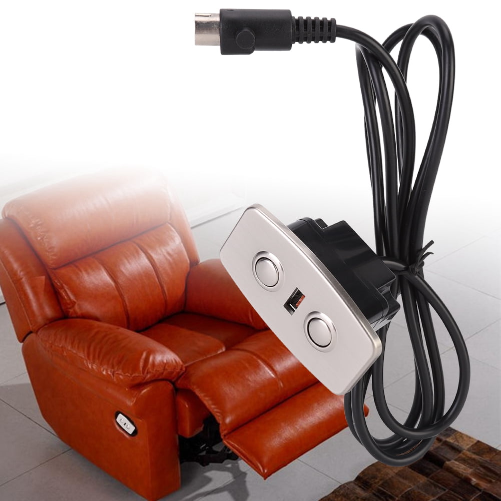 Electric Recliner Sofa Lift Chair 2 Button Switch Remote Control USB Charger LED 