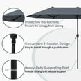 thumbnail image 6 of Costway 13 FT Large Patio Umbrella Outdoor Double-Sided Table Market Umbrella for Garden Gray, 6 of 11