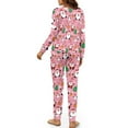 thumbnail image 5 of Tutolipy Christmas Tree Printed Sleepwear for Women Santa Claus Print Pajamas Comfy Pjs Set Long Sleeve Shirt and Pajama Pants Lounge Sets, M, 5 of 7
