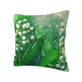 thumbnail image 2 of YFYANG Square Decorative Throw Pillow Case (Without Pillow Insert), Watercolor Bell Orchids Bedroom Sofa Car Cushion Cover, 20"x20", 2 of 9