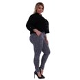 thumbnail image 5 of Plus Size Treggings With Zipper Pocket Trim - Black  White Plaid, 5 of 7