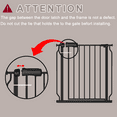 thumbnail image 4 of FURDEAR 28.9-47.9" Extra Wide Baby Safety Gate Walk Thru Black Metal Gate, 4 of 10