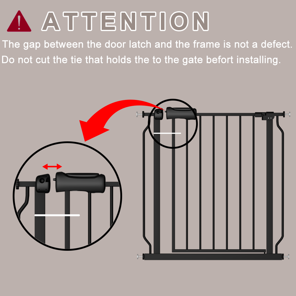 FURDEAR Extra Wide Baby Safety Gate, 56.9-65.9 Inches, Black photo 3