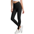 thumbnail image 4 of Cethrio Girls Yoga Leggings, Stretchy Casual Dancing High-waisted Tight Pants Black Size 6, 4 of 6
