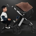 thumbnail image 5 of Universal Stroller Board 2 In 1 Stroller Ride Board Buggy Wheeled Board Seat Pedal Buggy Board with Seat Auxiliary Pedal Adapter Pushchair Connector Anti-Slip, Max Load 55lbs, 5 of 10