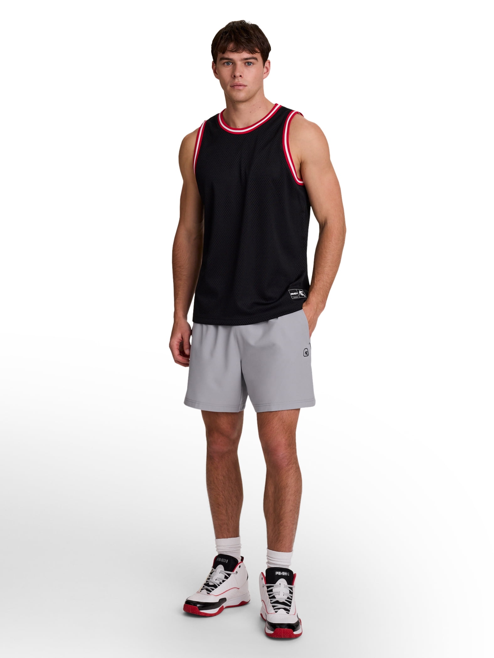 AND1 Men's and Big Men's Drafting Short, 6" inseam, Sizes XS-5XL