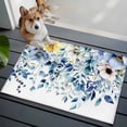 thumbnail image 4 of Area Rug 2 x 3 Ft, Teal Blue Eucalyptus Indoor Accent Bathroom Rugs for Kitchen/Laundry Room, Spring Garden Floral Leaves Botanical Washable Non-Slip Runner Floor Mat for Entryway, Living Room, 4 of 7
