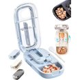 thumbnail image 1 of Onvarious Adjustable Pill Cutter and Splitter for Multiple Pills, Pill Splitter with Centering Device for Cutting Small Large Tiny Pills at a Time in 1/4 1/2 with Storage for Home Travel (Blue), 1 of 7