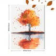 thumbnail image 3 of Qisvanset 12x16 Inch With Frame 2D Flat Wall Art Autumn Tree Watercolor Print Fall Season Home Decor Art, 3 of 8