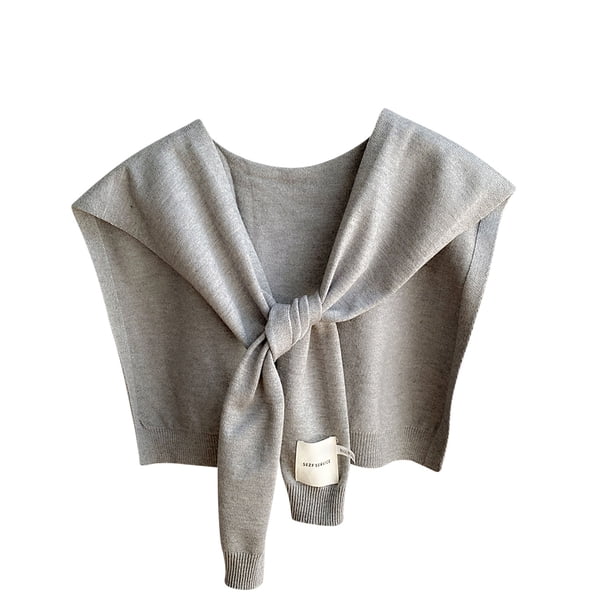 Bufandas de mujer de color liso de punto para exteriores, chal de invierno con cuello falso, bufanda decorativa Kangshi para el regazo y los hombros, bufanda para mujer