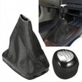 thumbnail image 2 of 6 Speed Gear Shift Knob Leather Gaiter Boot Cover Case Lever Shifter for SAAB 93 9-3 2003-2012, 2 of 3