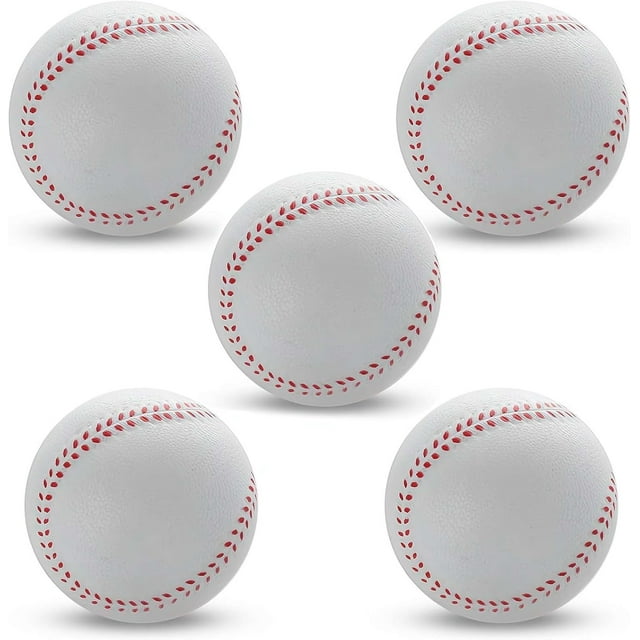 Yazoeia 5 Packs Soft Sponge Baseballs Softballs Foam Training Ball for Kids Beginners Outdoor Sport Practice Trainning Base Ball for Safe Throwing, Catching and Batting Practice CJC912-188941
