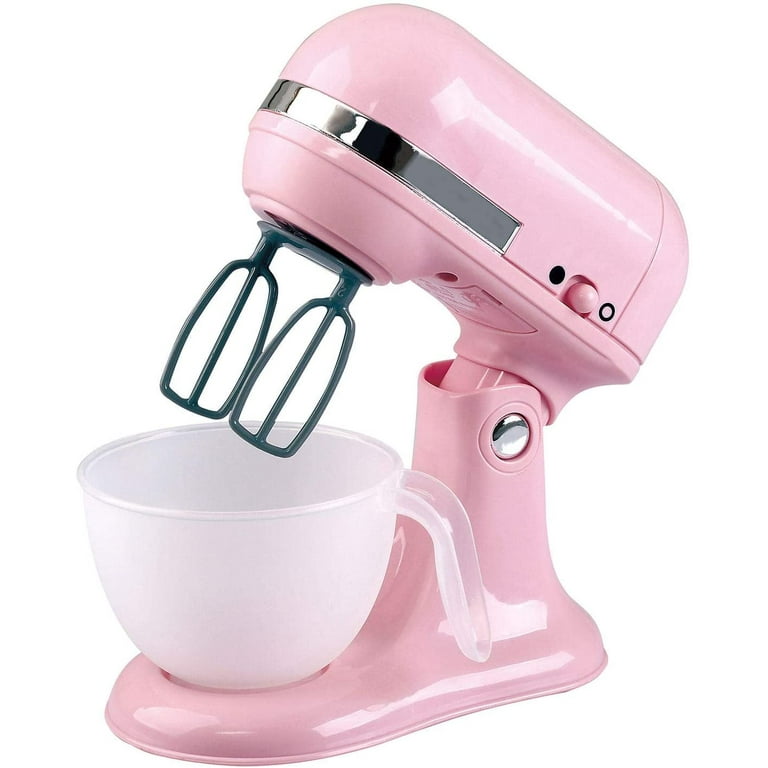 Play Battery Operated Gourmet Kitchen Appliances (Child Size) Has Pink & White Coffee Maker W Coffee Pods, Mix Master and Blender