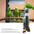 thumbnail image 3 of Mascotas pájaro multicolor cuerda de algodón juguete loros jaula masticar juguete se adapta a pájaros de tamaño pequeño a mediano, 3 of 5