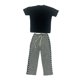 thumbnail image 2 of Conjunto de pantalón de manga corta informal a escala 1/6, disfraz deportivo en miniatura para 12 pulgadas negro y gris, 2 of 9