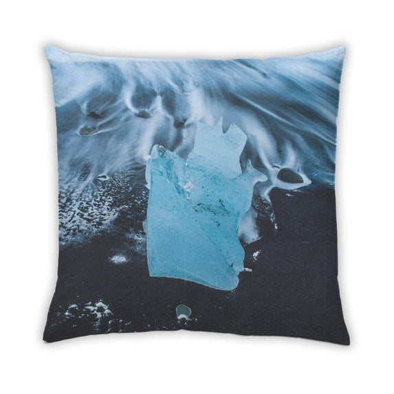 Ahgly Company Earth Iceberg Indoor Throw Pillow, 18 inch by 18 inch