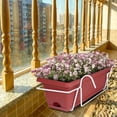 thumbnail image 1 of Colaxi Balcony Hanging Railing Planter Lawn Outdoor Easy Installation Vegetable Box Red, 1 of 8
