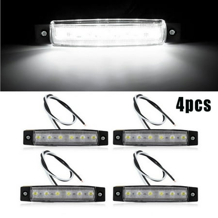 

Leye LED Boat Navigation Lights Marine Interior Courtesy Light Strip Deck Transom Cockpit Light 3.8 6LED 12V Waterproof Lamp w/Smoked Lens for Fishing Pontoon Kayak Yacht Sailboat (White 4Pcs)