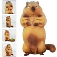thumbnail image 3 of Statue de Marmotte Sculpture en Plastique Modèle Animal Décor Maison, 3 of 5
