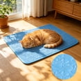 thumbnail image 6 of Pressure Activated Gel Self-Cooling Pet Mat Machine Washable Cloth Heat Absorb Dog Cat Bed Floor Cushion For Large Breed Pets Hot Weather 27.6"× 21.7", 6 of 7