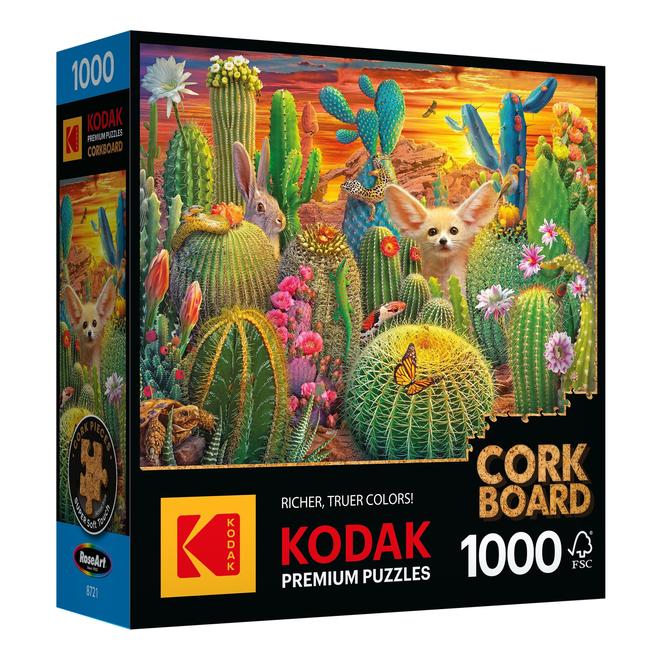RoseArt Kodak 1000-Piece Cactus Critters Cork Adult Interlocking Jigsaw Puzzle