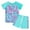 Sky Blue, variant on Tfken Toddler Children Girls Swimwear Crew Neck Short Sleeve Two-Piece Sets Fish Scale Printing Summer Swimming Trunks Trendy Beach Swimsuit Sky Blue Size 6-7 Years