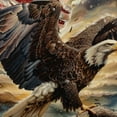 thumbnail image 6 of Orinice Bald Eagle American Flag Patriotic Round Table Cover Stain Resistant Washable Indoor Outdoor Tablecloth Kitchen Dining Wedding Parties Full Width Single-Sided Printing, 6 of 8