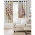 thumbnail image 2 of Coastal Seashells Blackout Curtains for Bedroom Living Room Darkening Curtains 96 Inches Long Ocean Beach Nautical Marine Life Window Curtain 2 Panels Set Window Treatment Grommet Drapes 52"x96", 2 of 9