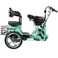 thumbnail image 4 of VIPQV Electric Tricycle for Adults, 400W Folding Trike Ebike 16", 3 Wheel Electric Tricycle, 14MPH Max Speed, Up to 34 Miles, 48V 12AH UL2849 Tricycle, Green, 4 of 11
