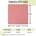 thumbnail image 2 of Red White Checkerboard Checkered Pattern Square Fitted Tablecloth with Elastic Edge,Square Table Cover,Washable Elastic Table Cover for Home Kitchen Party Decor 34"x34", 2 of 6