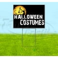 thumbnail image 1 of Halloween Costumes V2 Moon Grunge (18" x 24") Yard Sign, Includes Metal Step Stake, 1 of 6