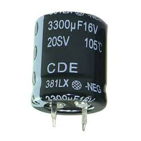 

Cornell Dubilier 381LX562M063K452 Aluminum Electrolytic Capacitor - Radial - Through Hole Snap-in - 5600uF - 63VDC - 30mm Dia x 45mm