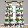 thumbnail image 5 of Ambesonne Dog Lover Curtains, Dachshunds in Clothes, Pair of 28"x84", Multicolor, 5 of 5